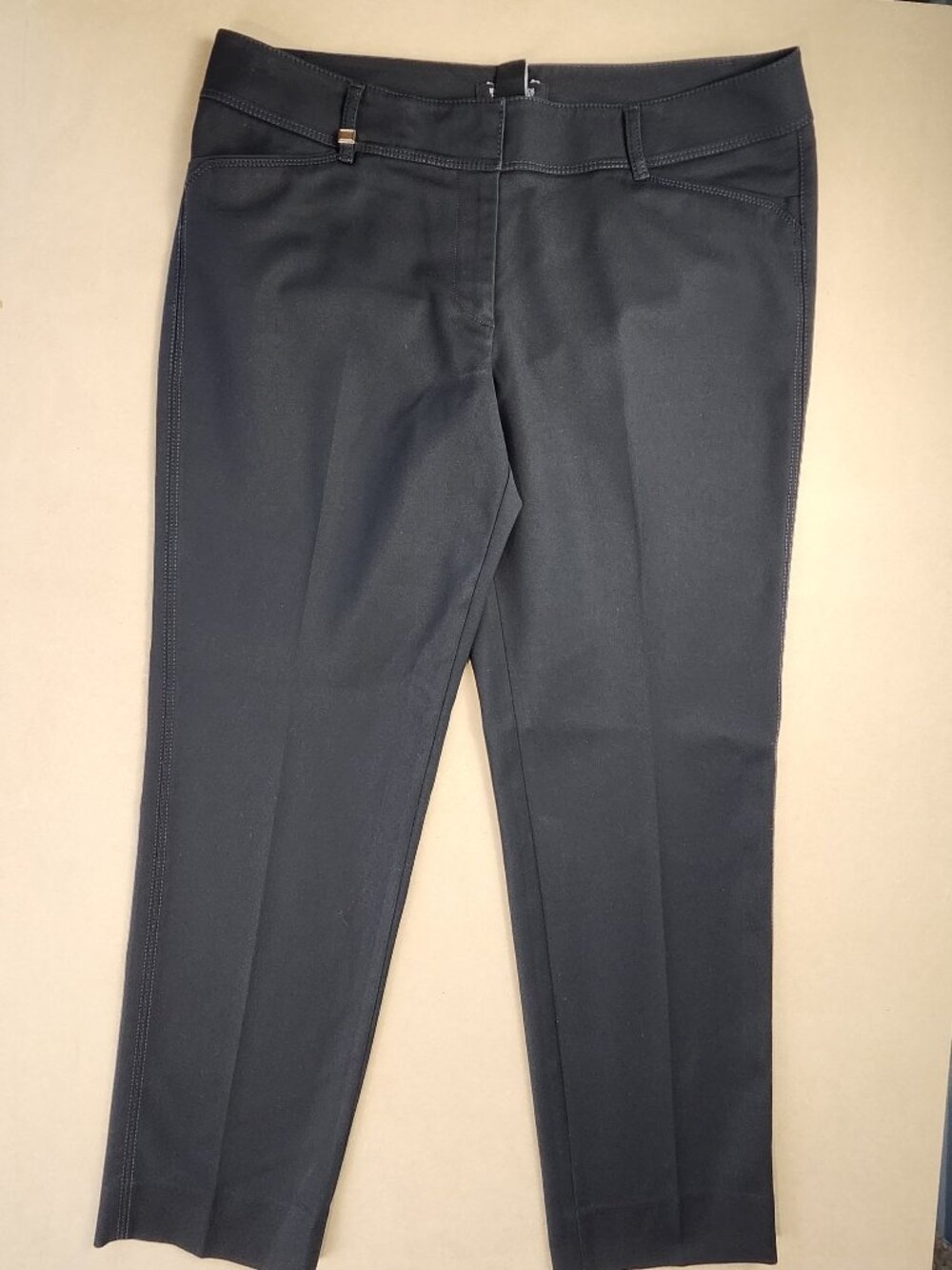 White House Black Market Perfect Form Slim Ankle Pants Black Size 8R Womens